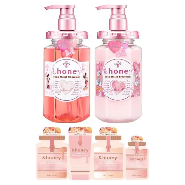 &honey Lovely Heart シャンプー & トリートメント 5セット &Honey Deep Moist Lovely Heart Limited Edition Set | Kawaii